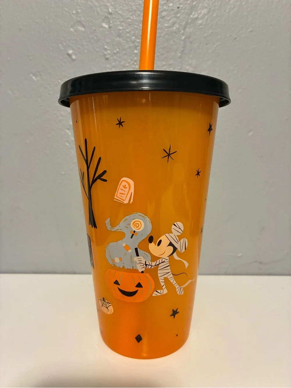 Disneys Halloween Mickey Mouse Plastic Tumbler Cup